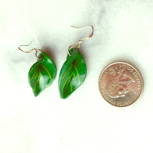 kateymart Jewelry - 🌱Handmade Artisan Hand Painted Leaf Earrings🌱
